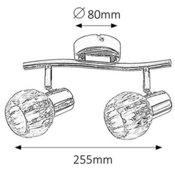 RABALUX Lauren spot E14 2x40W, hrom