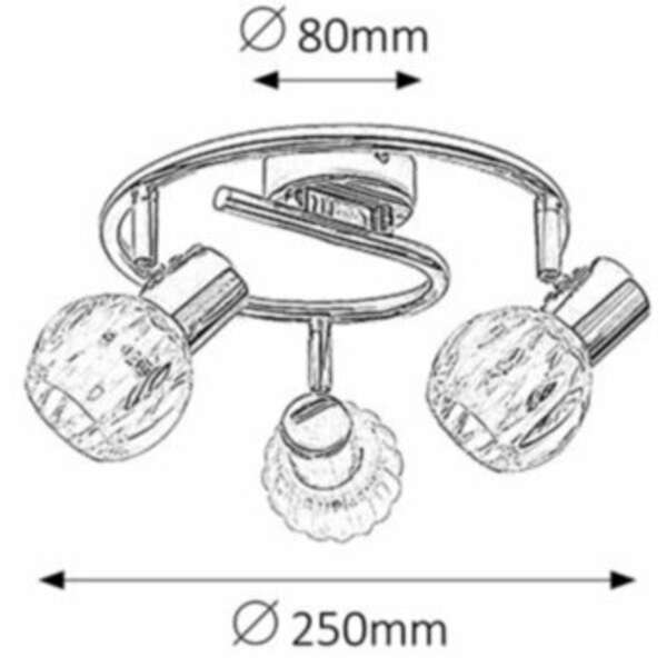 RABALUX Lauren spot E14 3x40W, hrom