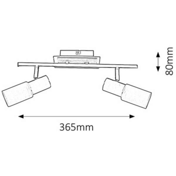 RABALUX Logan spot E14 2x40W hrom