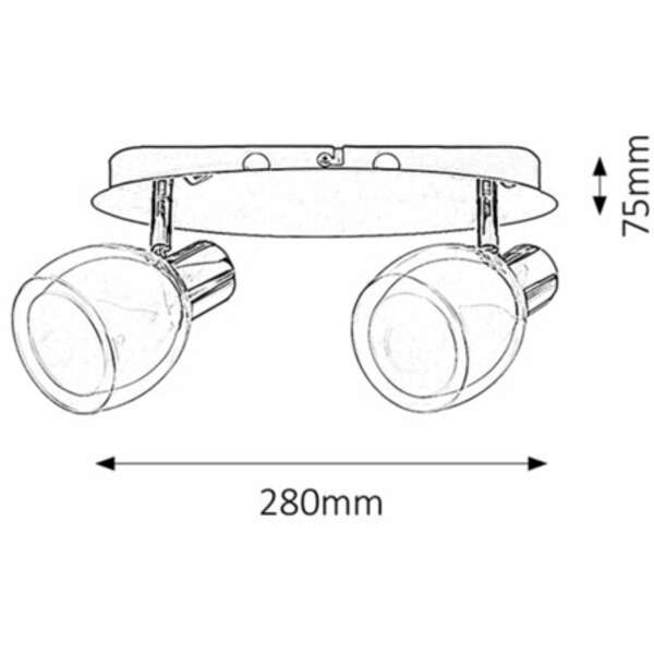 RABALUX Dave spot E14 2x40W hrom