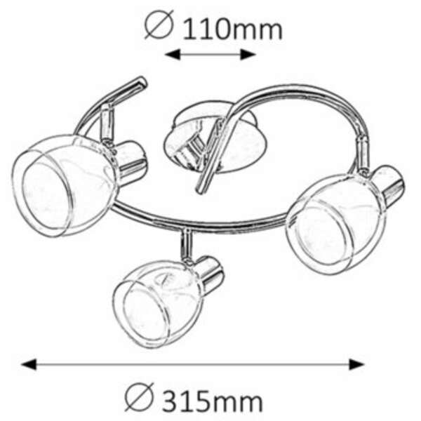 RABALUX Dave spot E14 3x40W hrom