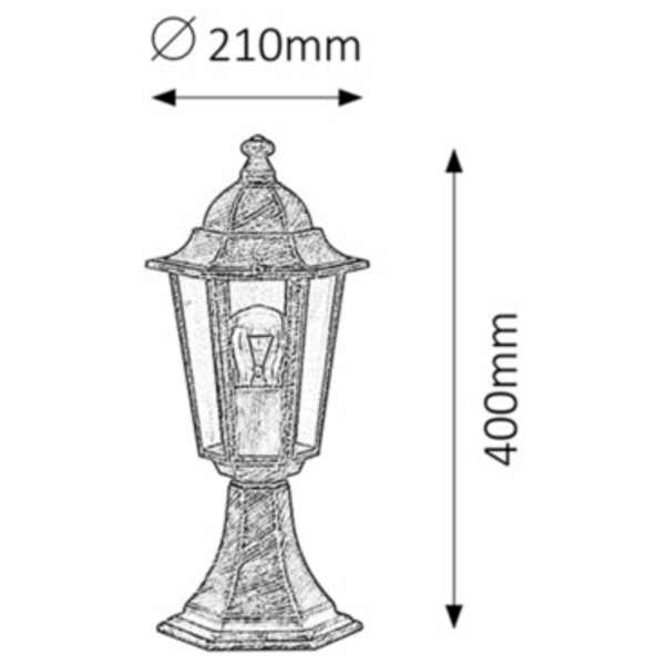 RABALUX Velence spoljna lampa 40cm 60 staro zlato IP44