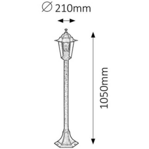 RABALUX Velence spoljna lampa 1m 60W  staro zlato IP44