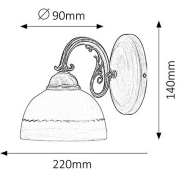 RABALUX Flossi zidna lampa E27 40W bronza