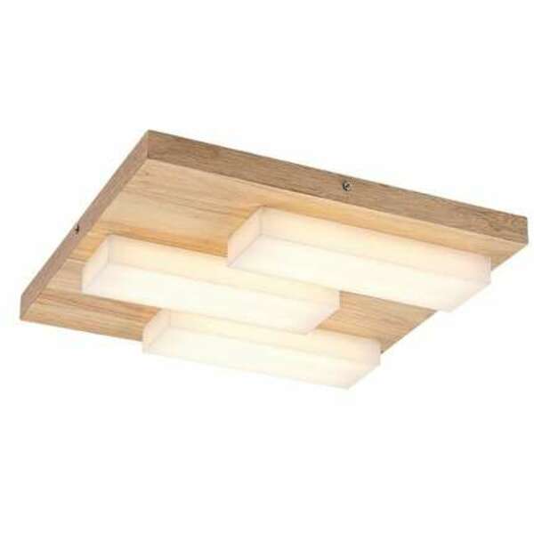 RABALUX Konte, LED plafonjera, drvo/metal, 30W, 1800lm, 3000K, 40cm