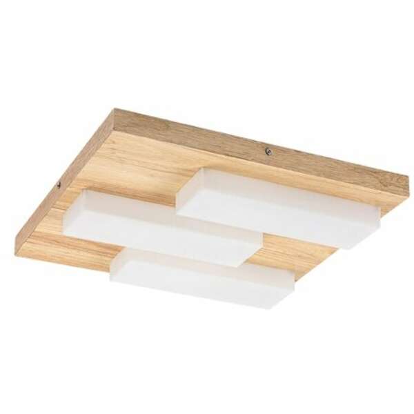 RABALUX Konte, LED plafonjera, drvo/metal, 30W, 1800lm, 3000K, 40cm