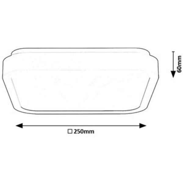 RABALUX Samira plafonjera 18W bela cetvrtasta