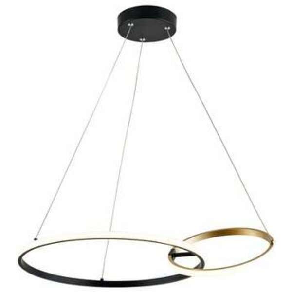 RABALUX Emilion, visilica ring crna/zlatna, LED 36W, 2150lm,  4000K, 62cm