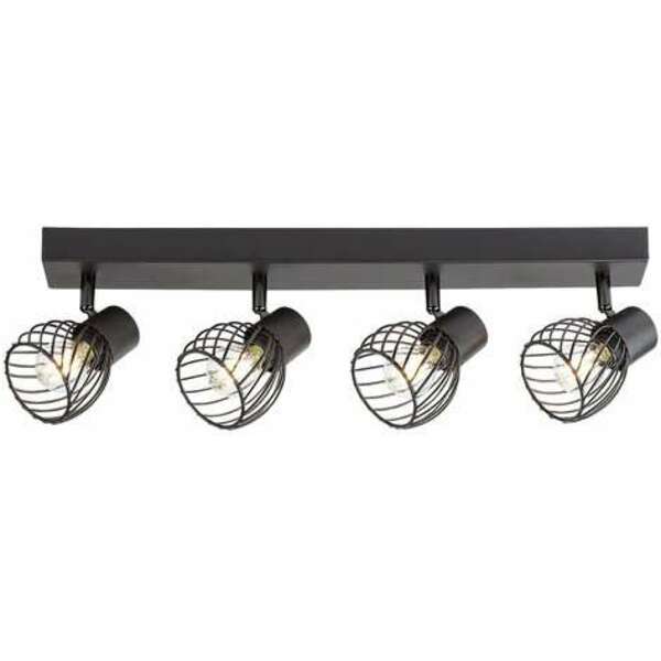 RABALUX Aberama, plafonska lampa, crna plasticna E14 4x10W, IP20