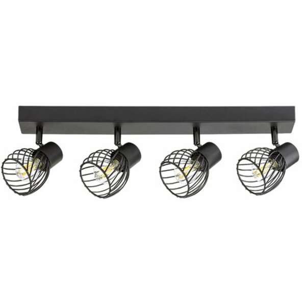 RABALUX Aberama, plafonska lampa, crna plasticna E14 4x10W, IP20