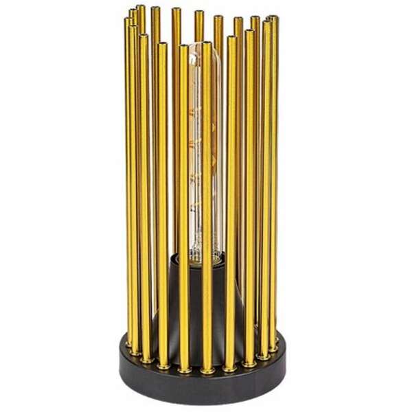 RABALUX Roxas, stona lampa 1xE27, metal crna/bakar sa tekstil kablom, visina 26cm