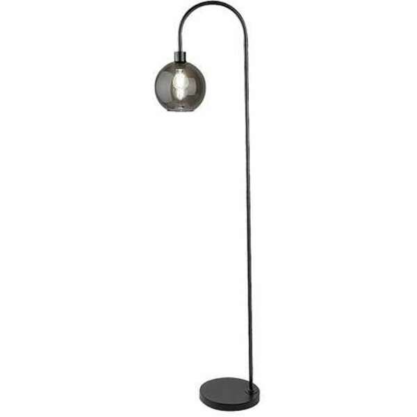 RABALUX Ricardo, podna lampa metal crna/dimljeno staklo, 1xE27, visina 160cm 