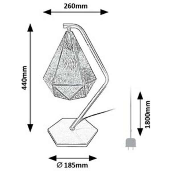 RABALUX Norah stona lampa E14 1x40W providna