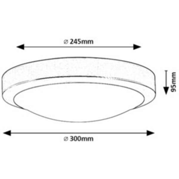 RABALUX Klementina, hromirana metalna plafonjera E27 2x40W IP44