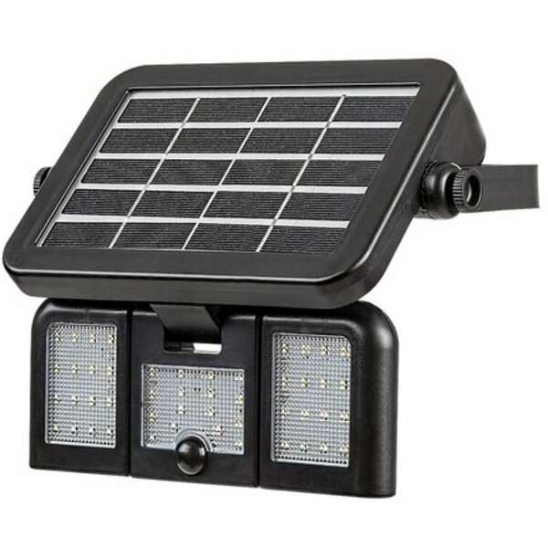 RABALUX Lihull spoljna solarna zidna lampa crna 9,6W 500lm 4000K senzor pokreta