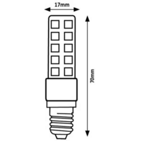 RABALUX LED sijalica E14 T20, 5W, 570lm, 3000K