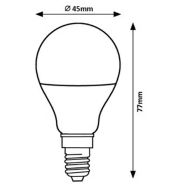 RABALUX LED sijalica E14 G45, 5W, 470lm, 4000K