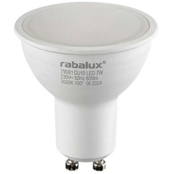 RABALUX LED sijalica GU10, 7W, 800lm, 3000K,  dimabilna