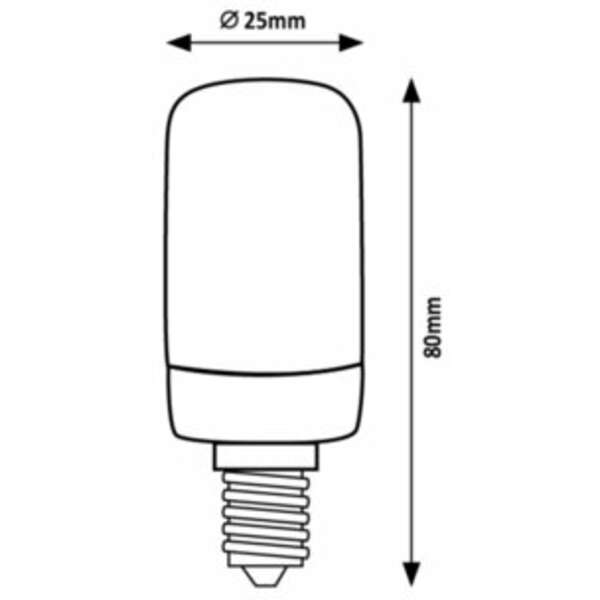 RABALUX Filament LED sijalica E14 T25, 4W, 400lm, 4000K