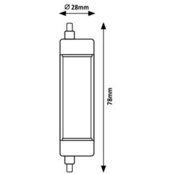 RABALUX LED sijalica R7S, 8W, 990lm, 2700K, dimabilna