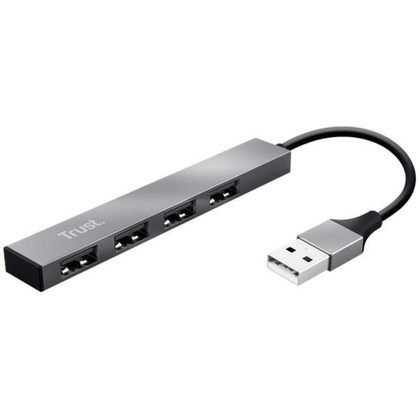 TRUST ADAPER HALYX USB 2.0 4xUSB Aluminium Silver