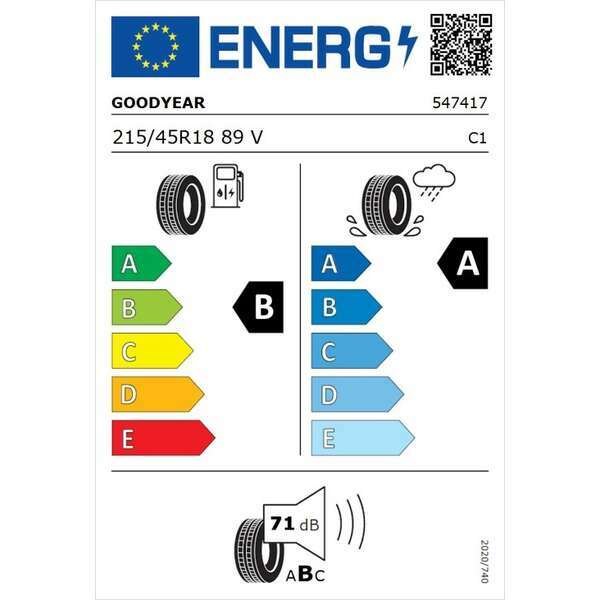 GOODYEAR 215/45R18 89V EAG F1 ASY 3 FP