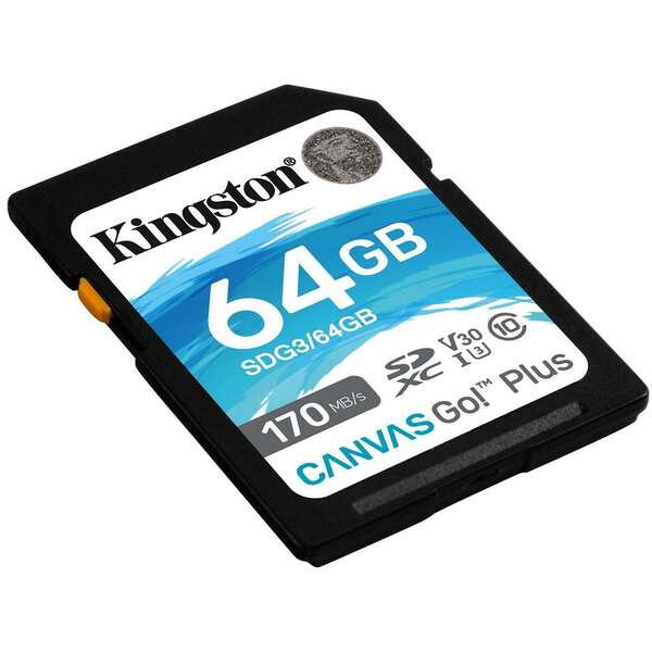 KINGSTON Mem. kartica Canvas Go! Plus SD 64GB, sdg3/64gb