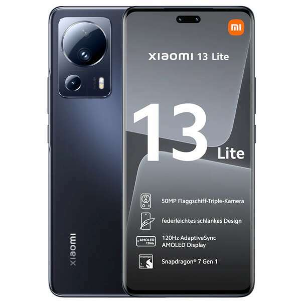 XIAOMI 13 Lite 8GB/256GB Black MZB0CVVEU