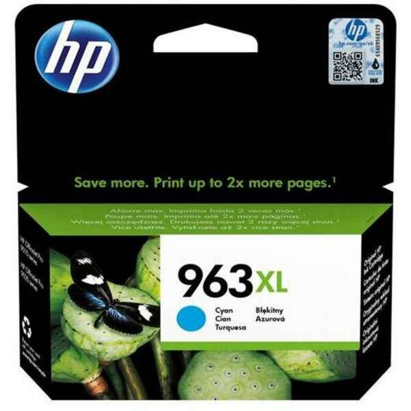 HP 963XL High Yield Cyan Original Ink Cartridge, 3JA27AE