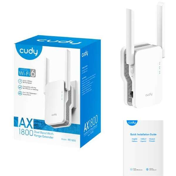 CUDY RE1800 AX1800 Dual Band Wi-Fi Range Extender