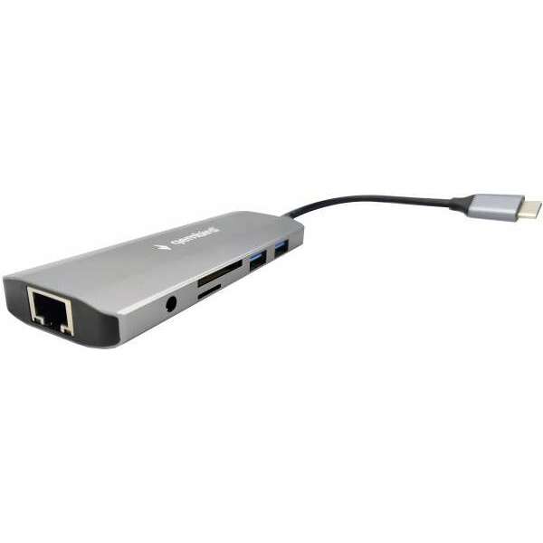 GEMBIRD A-CM-COMBO9-03 USB Type-C 9-in-1 multi-port adapter USB-C+HUB+HDMI+PD+card+ RJ45
