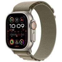 APPLE Watch Ultra2 Cellular, 49mm Titanium Case with Olive Alpine Loop - Small mrex3se/a