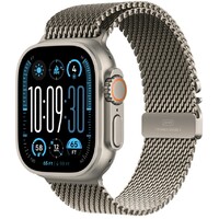 APPLE Watch Ultra2 v2 Cellular 49mm Natural Titanium Case with Natural Titanium Milanese Loop - S mx4m3se / a