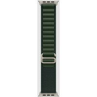 APPLE Watch 49mm Loop Dark Green Alpine Loop - Medium - Natural Titanium Finish mxmv3zm/a