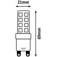 RABALUX Sijalica SMD LED G9 8W 800lm 3000K