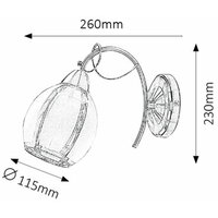 RABALUX Joel zidna lampa E27 60W, bronza