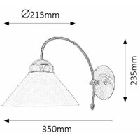 RABALUX Marian zidna lampa E27 1x60W bronza