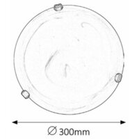 RABALUX Alabastro plafonjeraD30 E27 60Wbelo/bronza