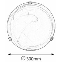 RABALUX Alabastro plafonjeraD30 E27 60Wtabaco/bronza