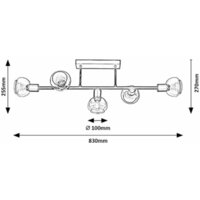 RABALUX Sullivan, visilica, E14 / 5x max. 40W