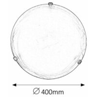 RABALUX Alabastro plafonjeraD40 E27 2x60Wbronza