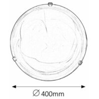 RABALUX Alabastro plafonjeraD40 E27 2x60Wtbco/bronza