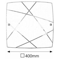 RABALUX Phaedra plafonjera 400x400 E27 2x60W belo