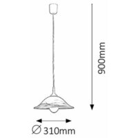 RABALUX Alabastro visilica 60W smeda