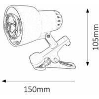 RABALUX Clip spot s štipaljkom E14 40W beli