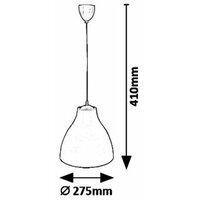 RABALUX Morris visilica, E27 MAX 40W, bela