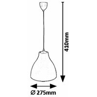 RABALUX Morris visilica, E27 MAX 40W, sivo