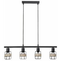 RABALUX Indiana, metal Visilica lampa,E14 4x MAX25W, mat crn