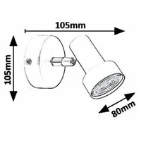 RABALUX Konrad spot, GU10 MAX 5W, crna