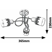 RABALUX Lacey spot E14 3X MAX 40W bla/bela/hrom